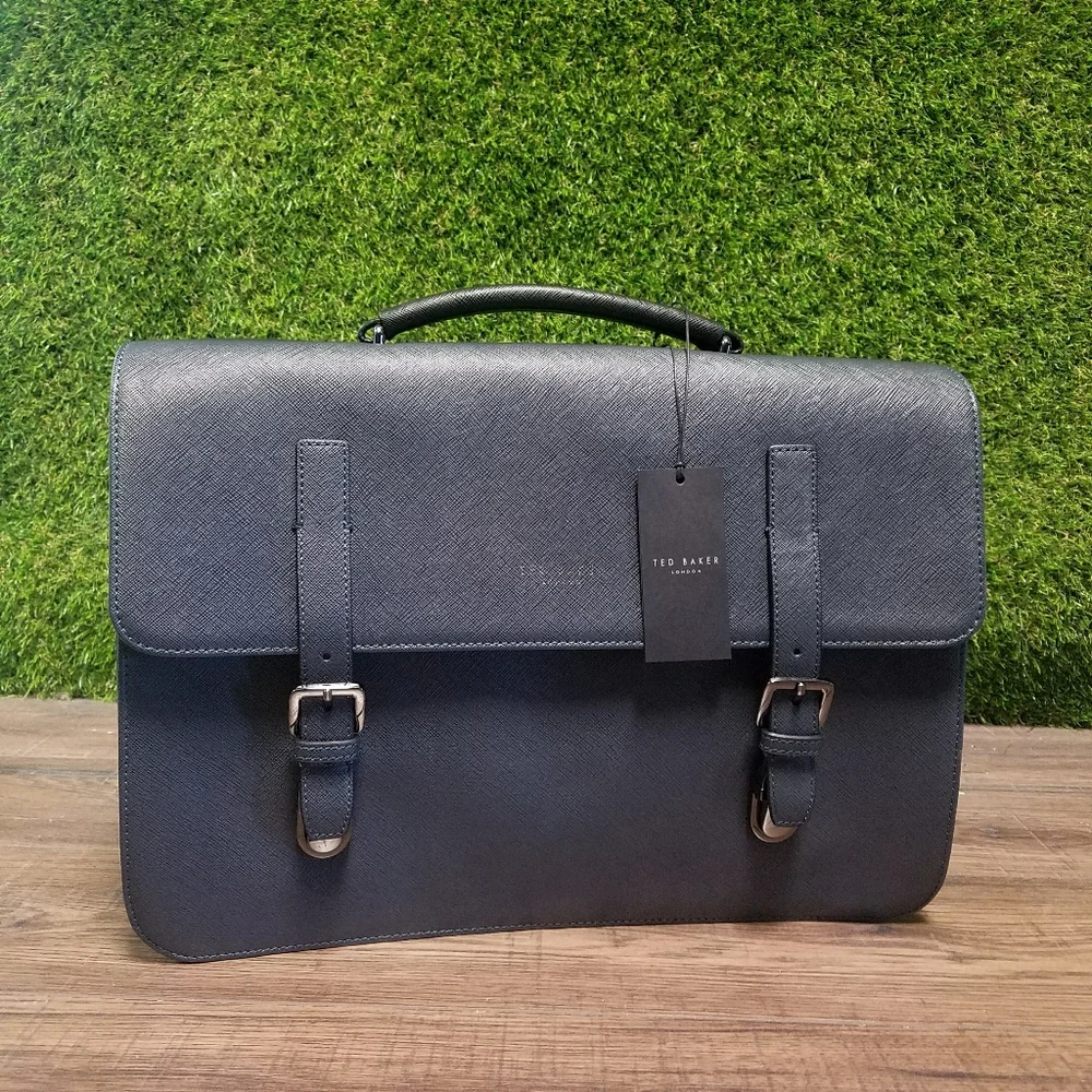 Ted Baker Lansky Cross Grain Satchel Briefcase